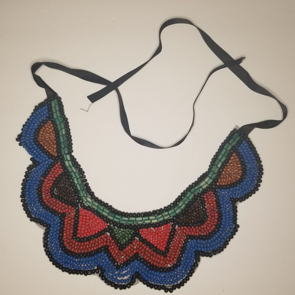 Wood Beaded Tribal Necklace Handmade